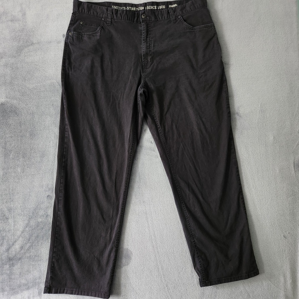 Smith's Workwear Jeans Mens Size 42x32 Black Denim Buffalo Relaxed Work